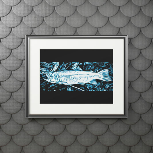 Tail-Whip Trout Blues Fine Art Prints (Passepartout Paper Frame)