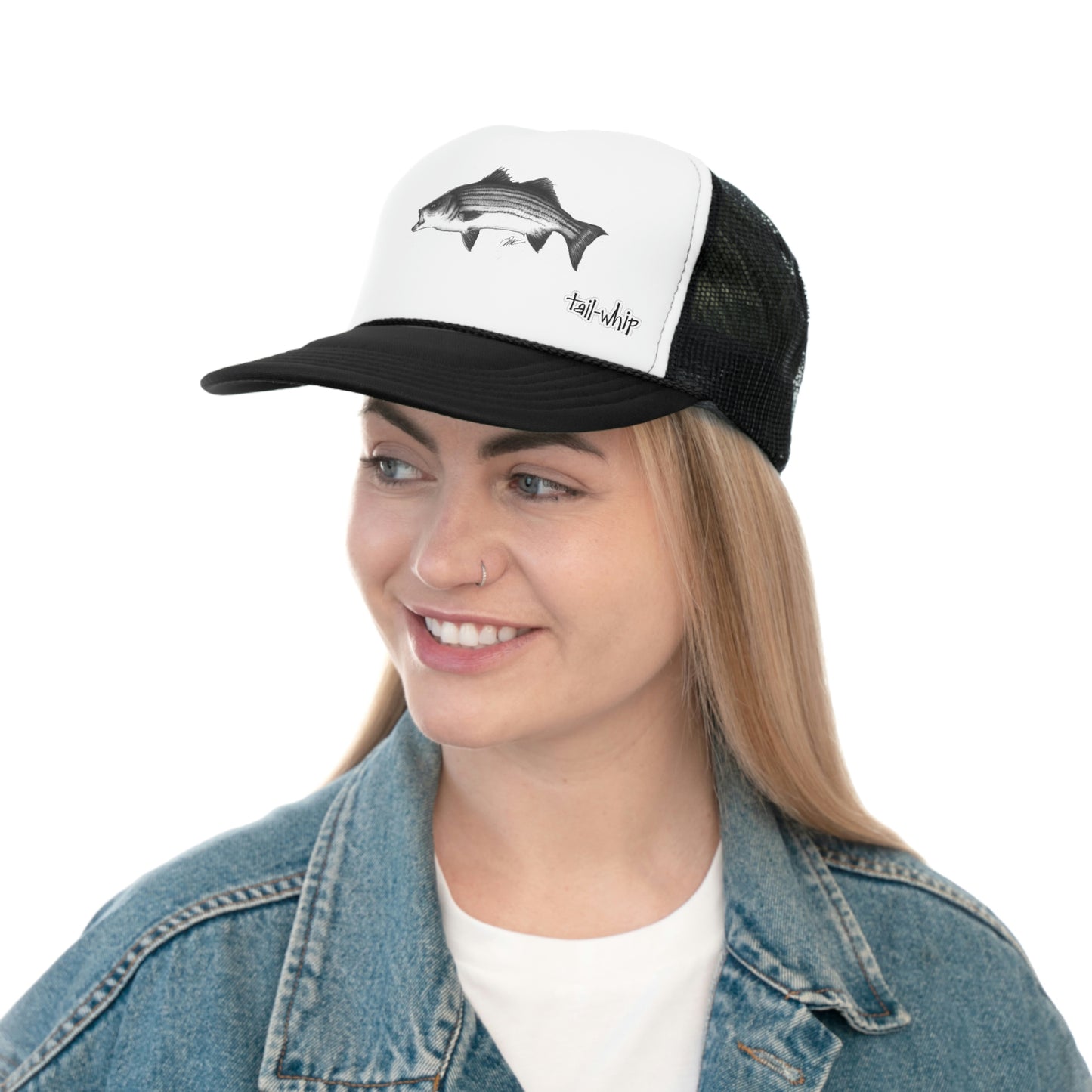 Tail-Whip Striped BassTrucker Cap