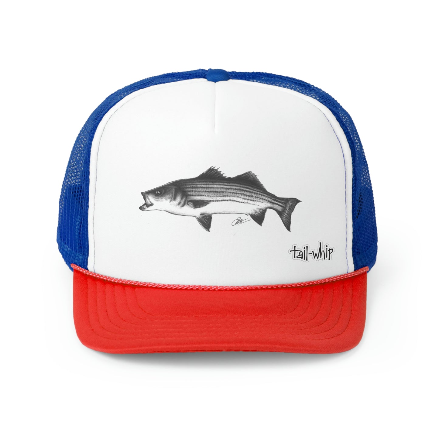 Tail-Whip Striped BassTrucker Cap