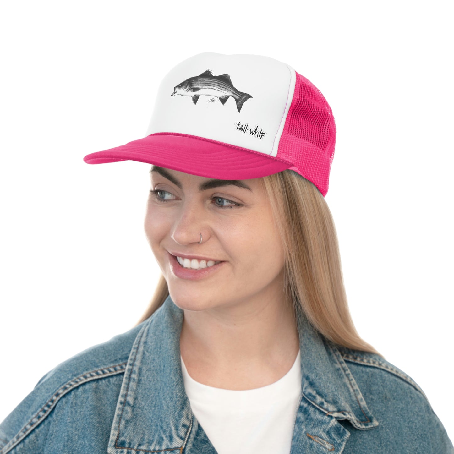 Tail-Whip Striped BassTrucker Cap