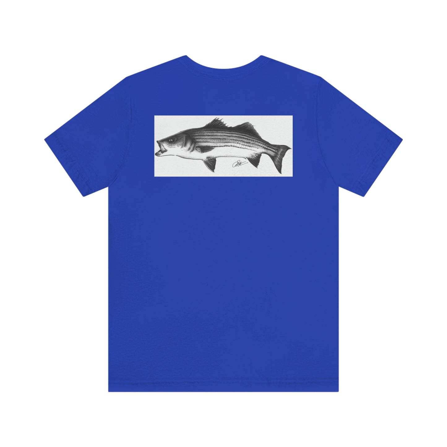 Tail-Whip Striped Bass Unisex Jersey Short Sleeve Tee